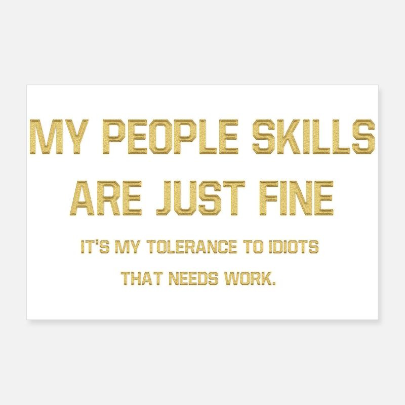 Conception typographique audacieuse d’affirmation de soi Poster 90 x 60 cm