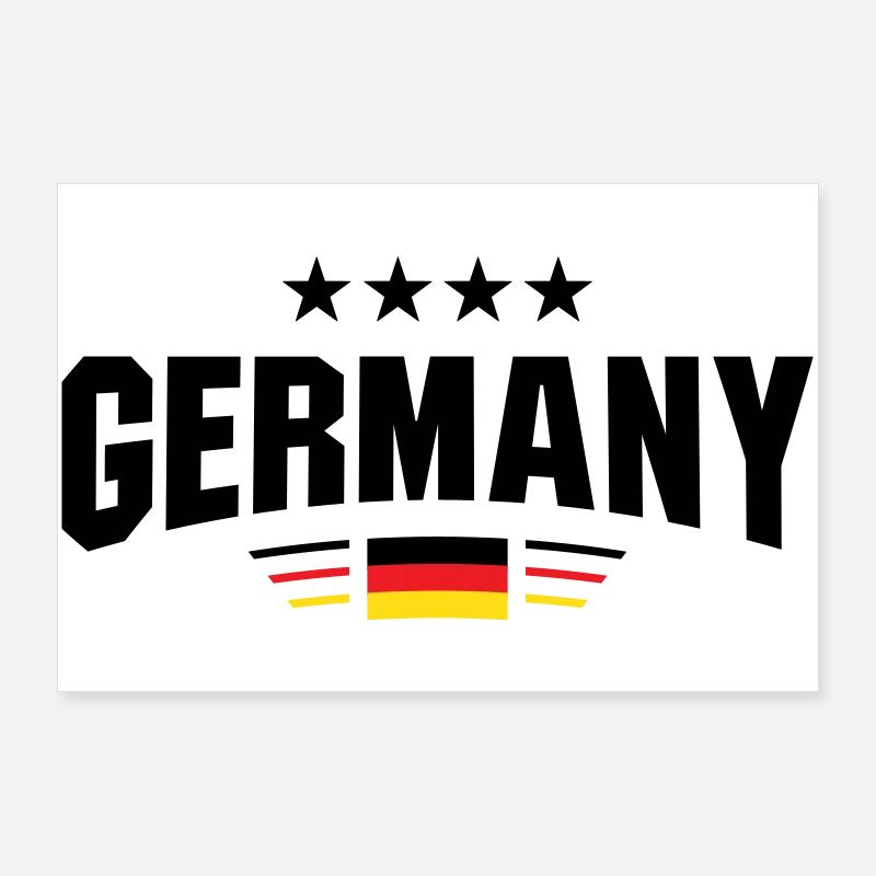 Germany Fan Curve Poster 36" x 24" (90x60 cm)