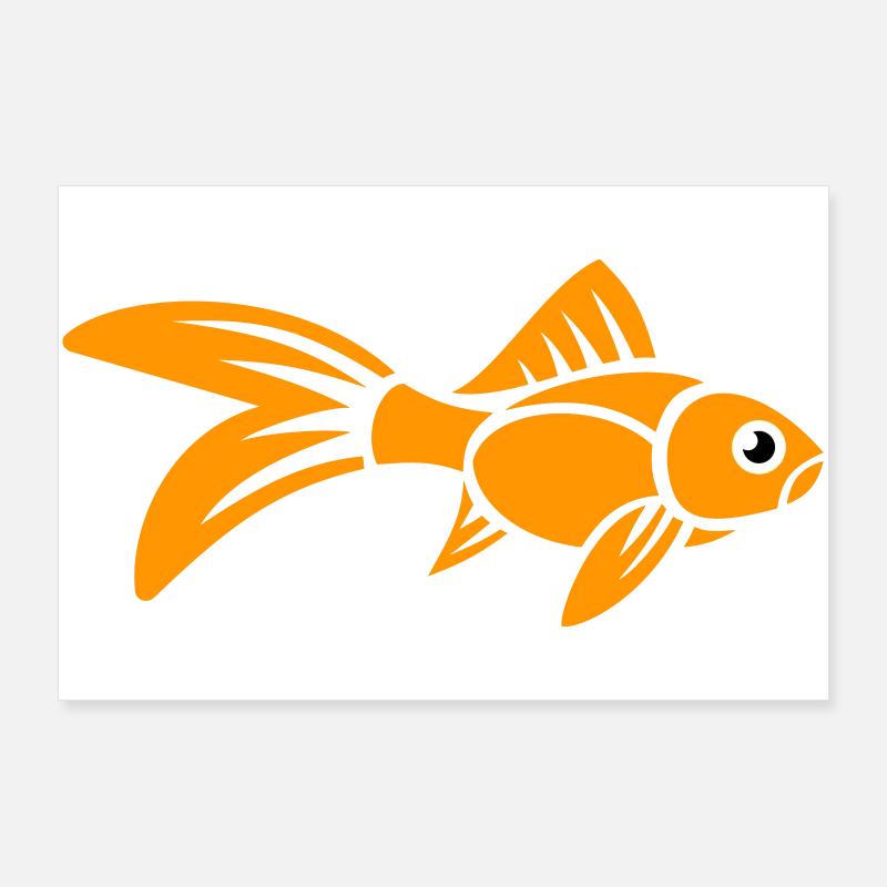 Stylized Goldfish Poster 36" x 24" (90x60 cm)
