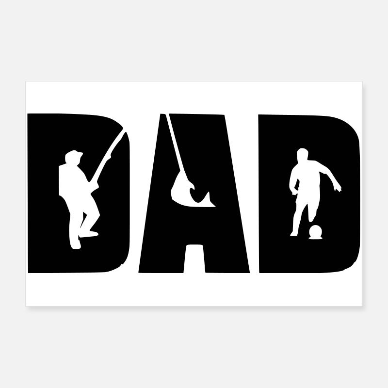 PAPA - Poster 90x60 cm - Weiß