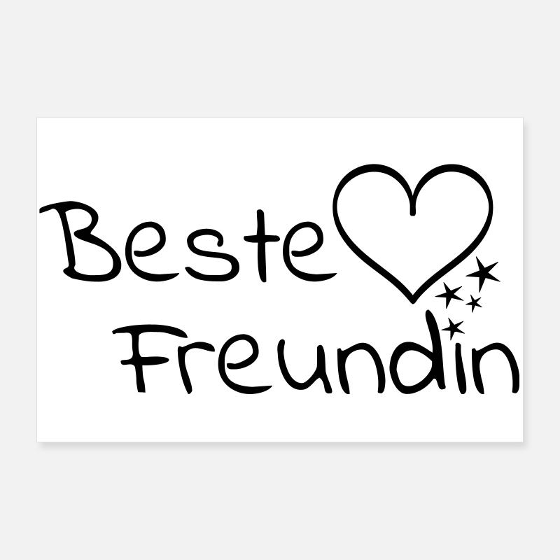 Beste Freundin Poster 90x60 cm