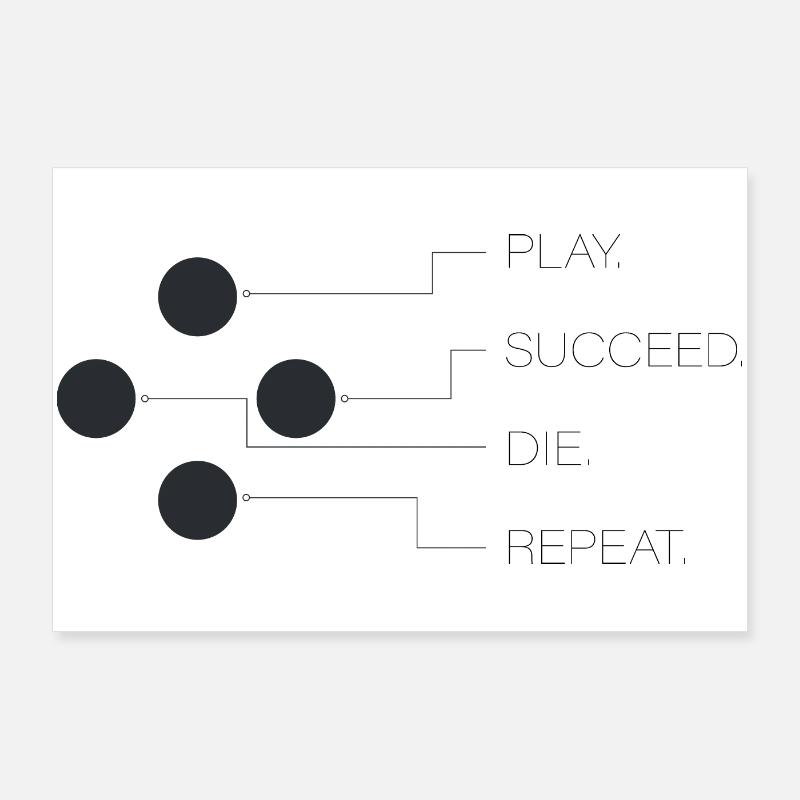 Cadeau de jeu, T-Shirt de jeu, Console de jeu Poster 90 x 60 cm