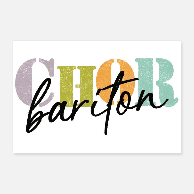 Baryton de chœur Poster 90 x 60 cm
