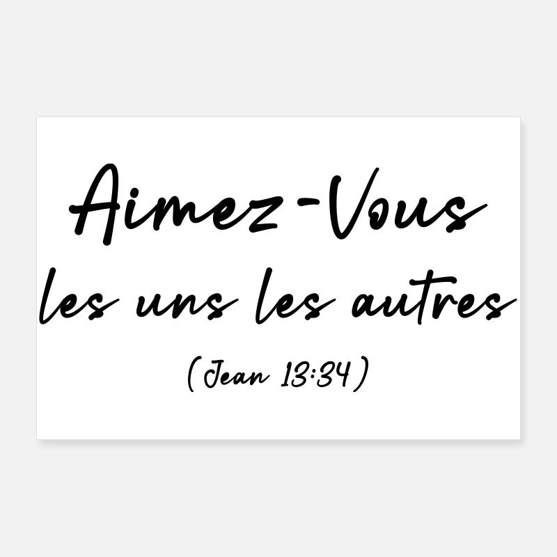 Love One Another (John 13:34) Poster 36" x 24" (90x60 cm)
