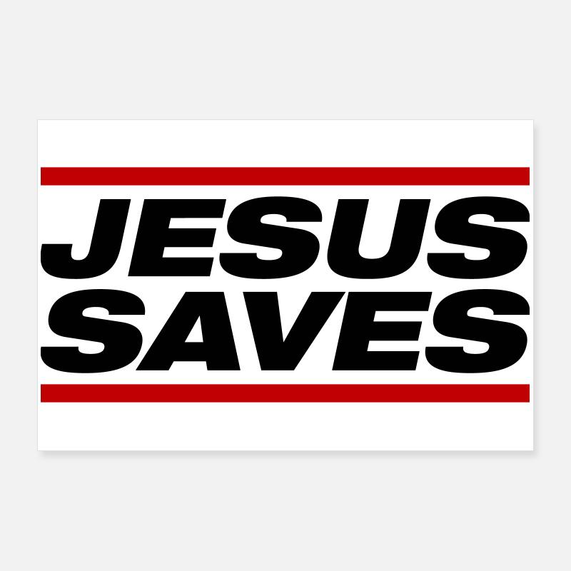 Jésus sauve Poster 90 x 60 cm