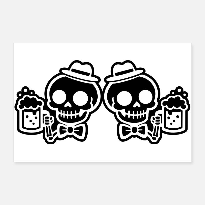 Équipe Skeleton Beer Bachelors Poster 90 x 60 cm