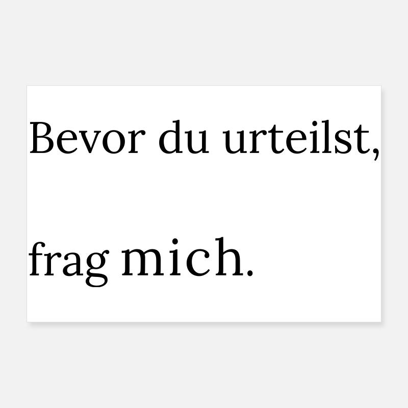 Frag_mich - Poster 90x60 cm - Weiß