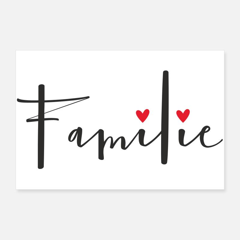 Family – Loving Text Design Poster 36" x 24" (90x60 cm)
