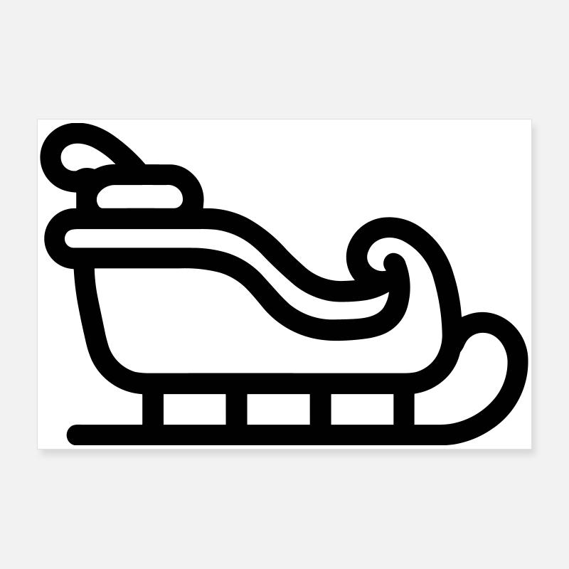 Santa's sleigh Poster 36" x 24" (90x60 cm)
