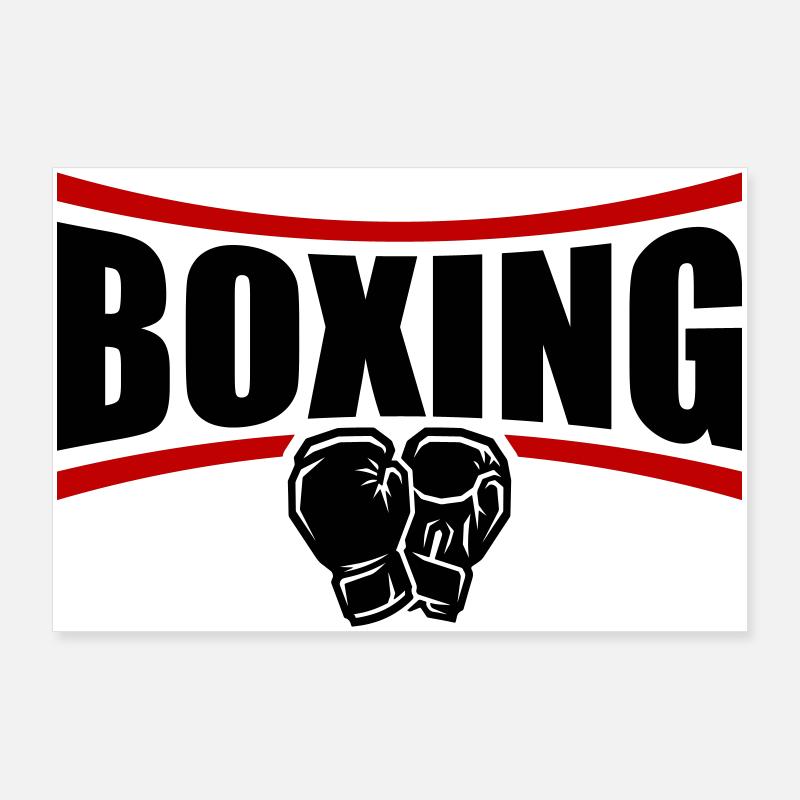 Boîtes de boxe Poster 90 x 60 cm