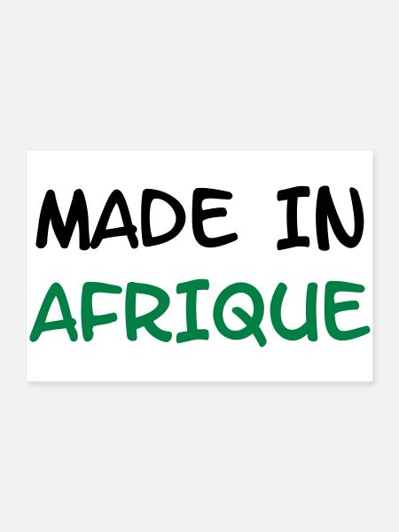 Made in AFRIQUE ! - Poster 90 x 60 cm - blanc - Devant