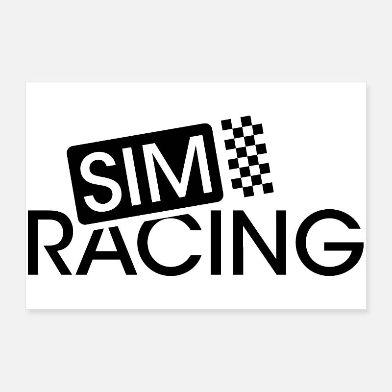 Voiture de course Simracing Driver Logo Sim Racer Poster 90 x 60 cm