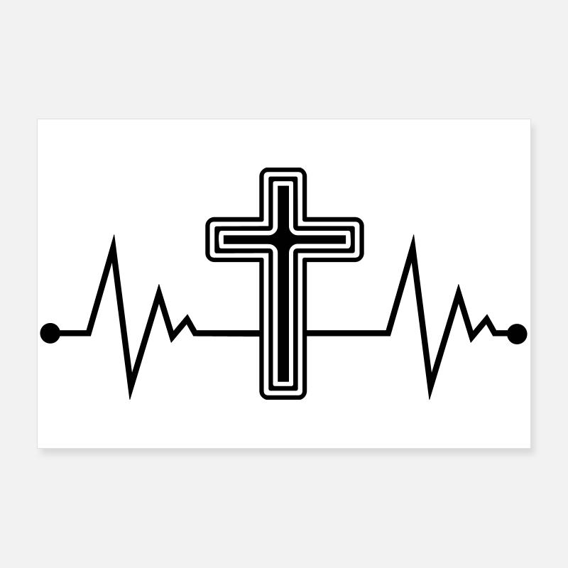 Kreuz Symbol Poster 90x60 cm
