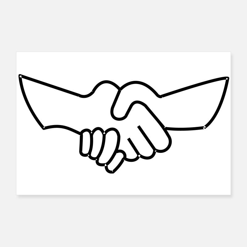 Hand shake -- ©roil Poster 90x60 cm