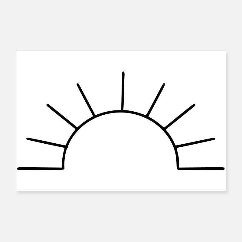 simple sun Poster 36" x 24" (90x60 cm)