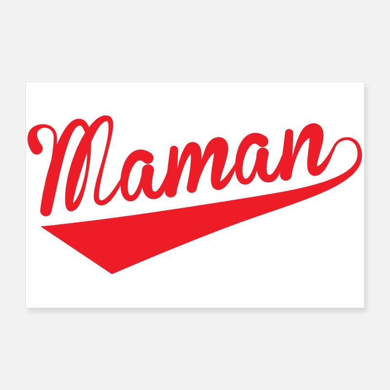 Maman d'Amour - Muttertag Poster 90x60 cm