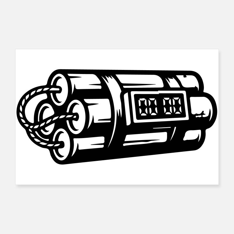 Time Bomb Explosive Dynamite Poster 36" x 24" (90x60 cm)