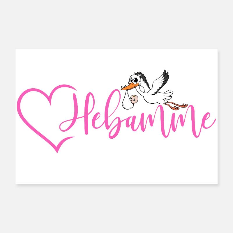 Hebamme  Poster 90x60 cm