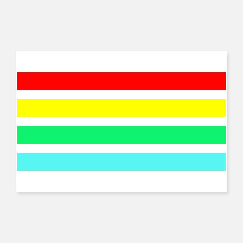 Retro neon arc stripe composition Poster 36" x 24" (90x60 cm)