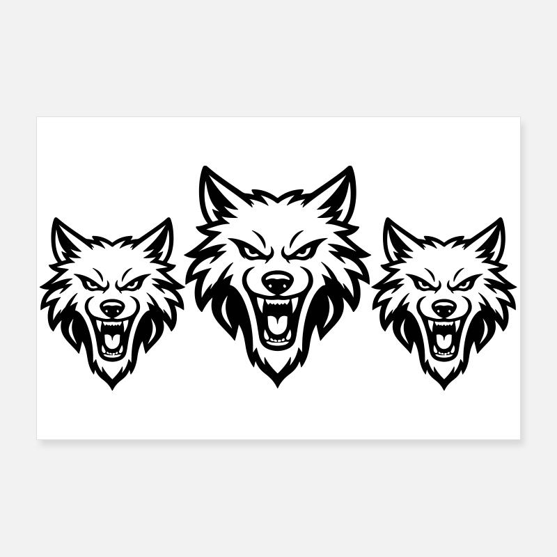 Wolf Team Pack Poster 36" x 24" (90x60 cm)