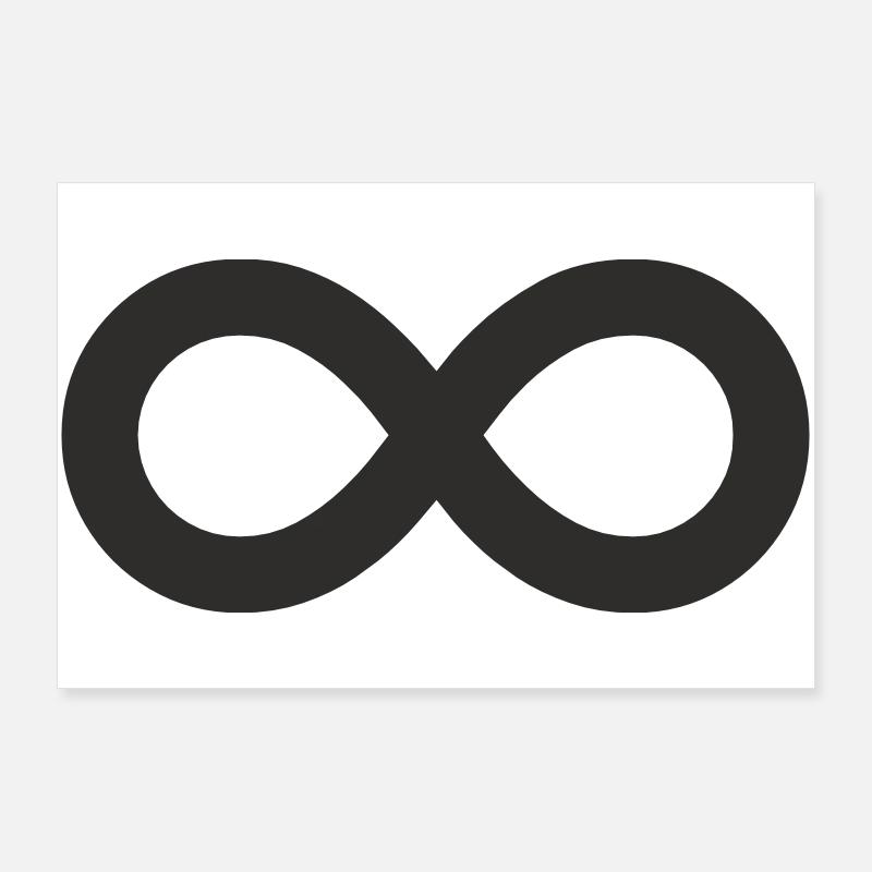 Infinity Sign – Minimalist Infinity Poster 36" x 24" (90x60 cm)