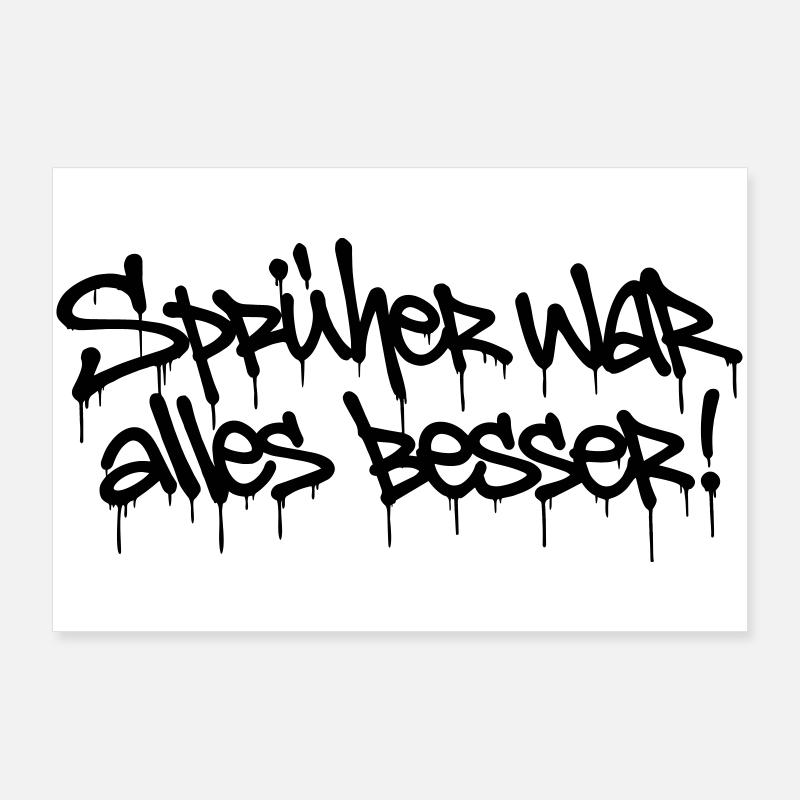 Le pulvérisateur était complètement amélioré ! – Conception de balises de graffiti Poster 90 x 60 cm