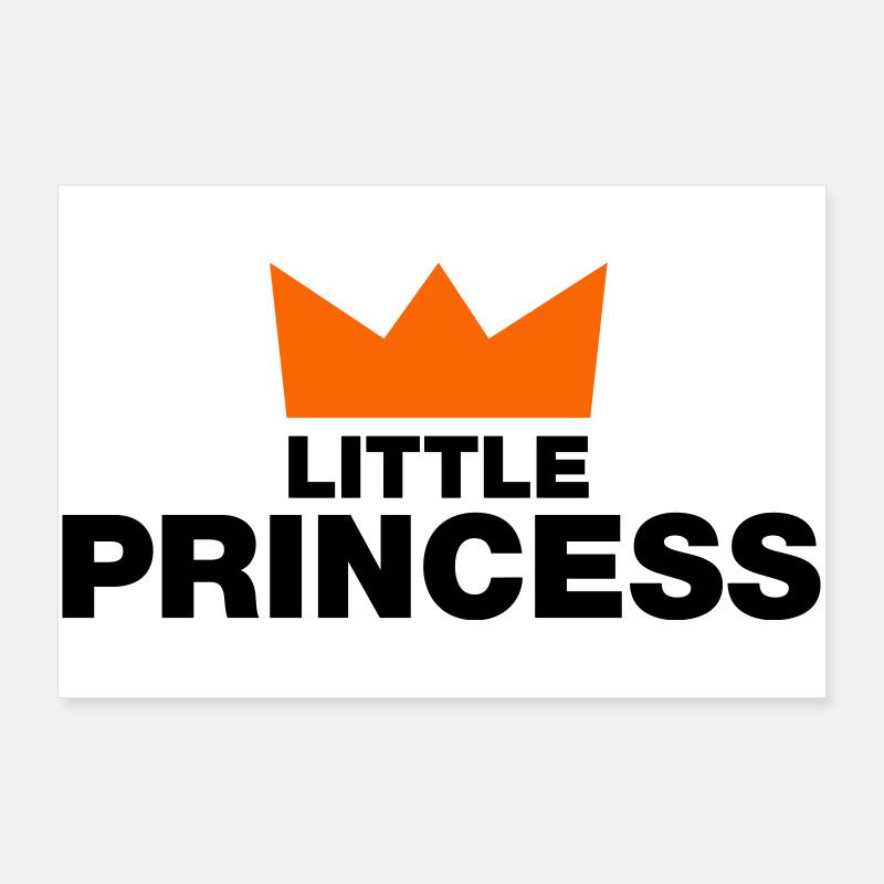Petite princesse avec couronne Poster 90 x 60 cm
