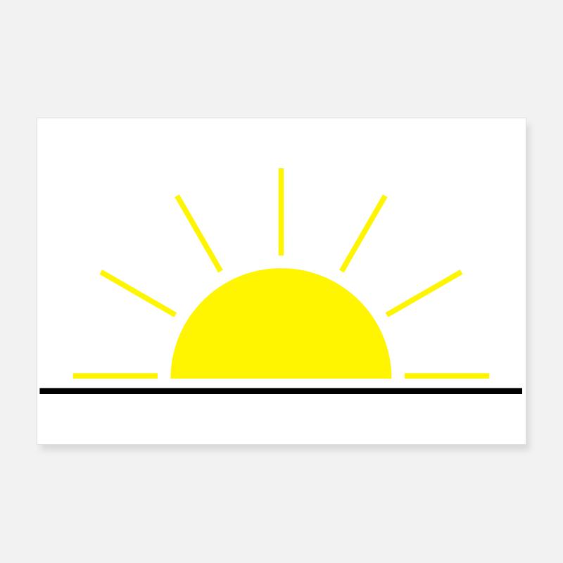 Rising or setting sun Poster 36" x 24" (90x60 cm)