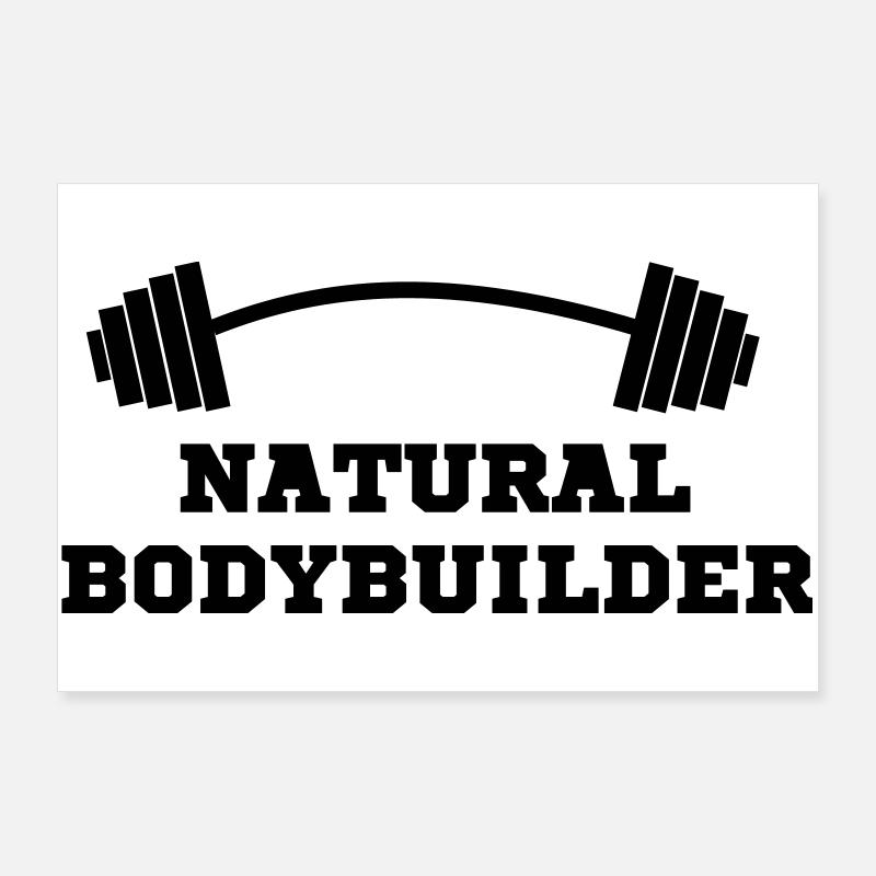 Fitnessstudio - Poster 90x60 cm - Weiß