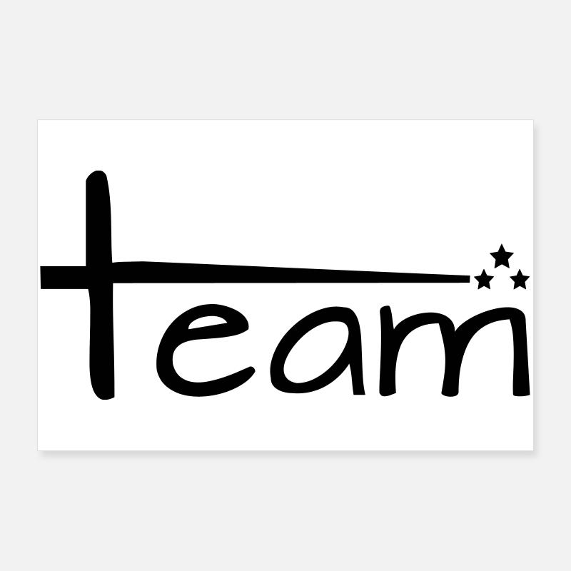 Team Style mit Sternen Poster 90x60 cm