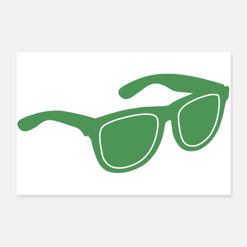 Lunettes de soleil vertes Graphique Poster 90 x 60 cm