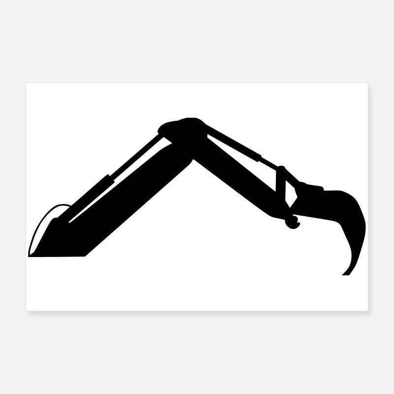 Excavator Arm – Digging Power Poster 36" x 24" (90x60 cm)