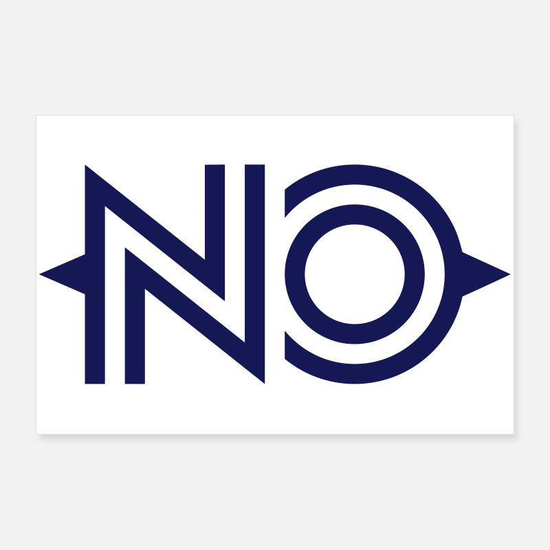 das original NO HB - Poster 90x60 cm - Weiß