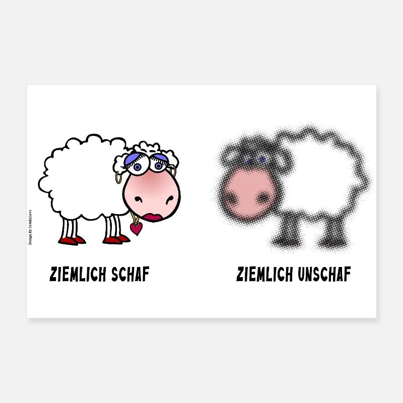 Moutons et moutons | Jeu de mots Poster 90 x 60 cm
