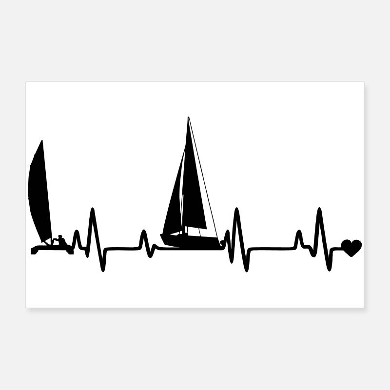 Segelboot Poster 90x60 cm