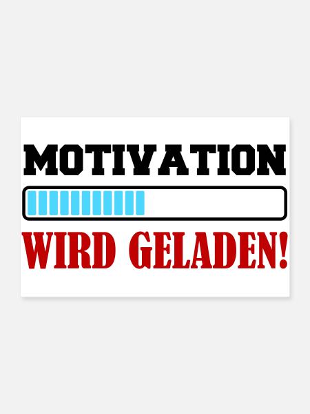 motivation_wird_geladen- - Poster 90x60 cm - Weiß - Vorne