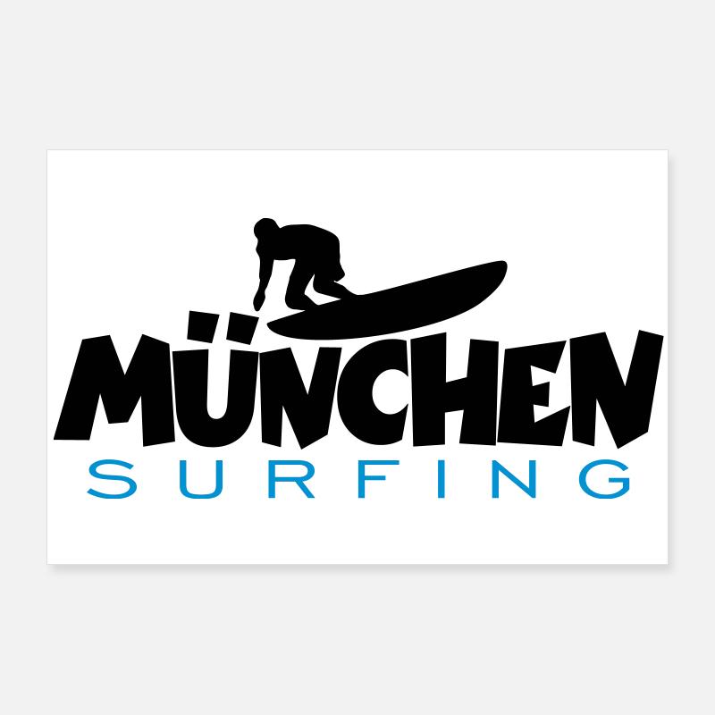 München Surfing Poster 90x60 cm