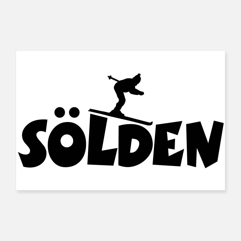 Sölden Ski Wintersport Poster 90x60 cm