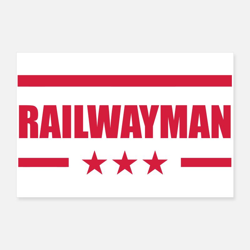 Cheminot / Chemin de fer / Train / Metro Poster 90 x 60 cm