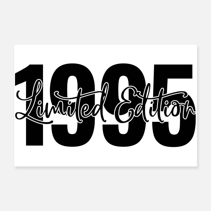 Limited edition 1995 - Poster 90x60 cm - Weiß