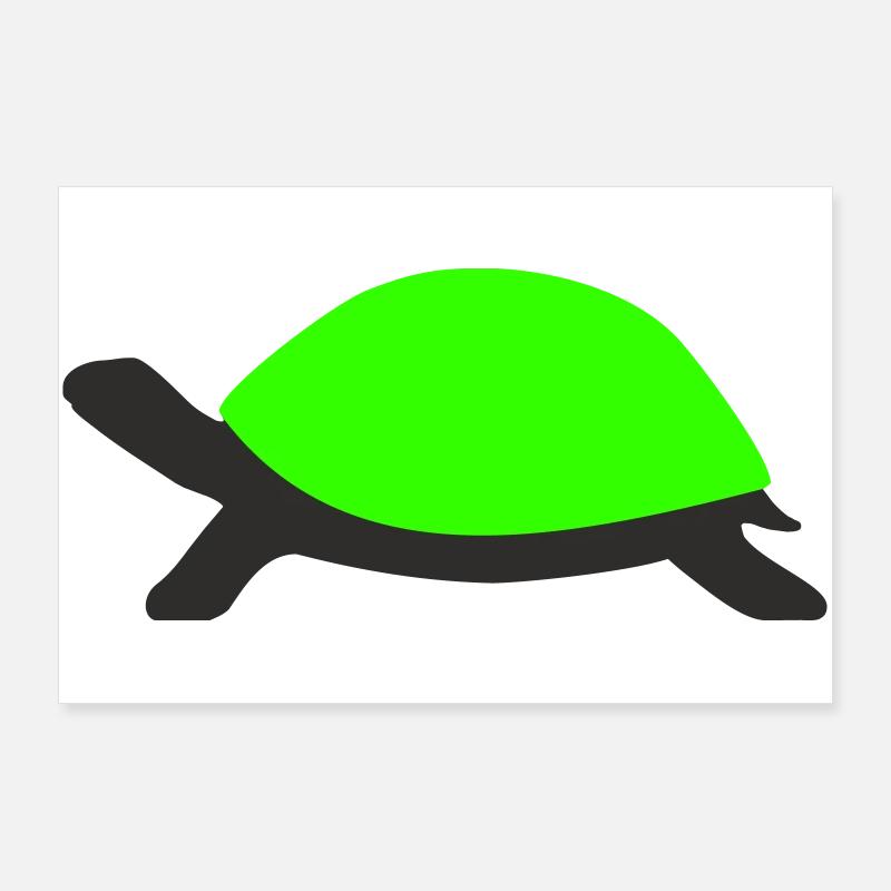 Tortue dessinée Poster 90 x 60 cm