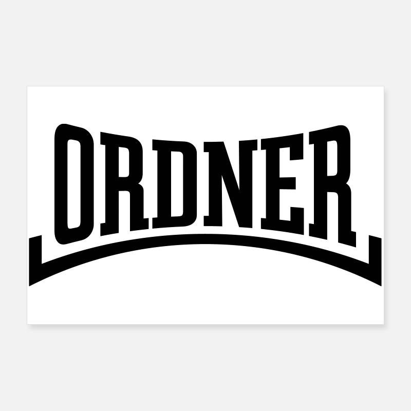 Ordner (Ordnung / Security / Black) Poster 90x60 cm