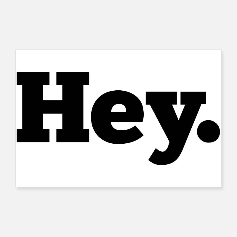 Hé - Poster 90 x 60 cm - blanc