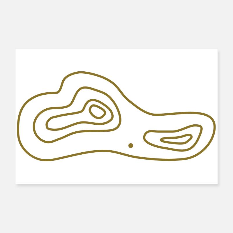 Orienteering map - Poster 36" x 24" (90x60 cm) - white