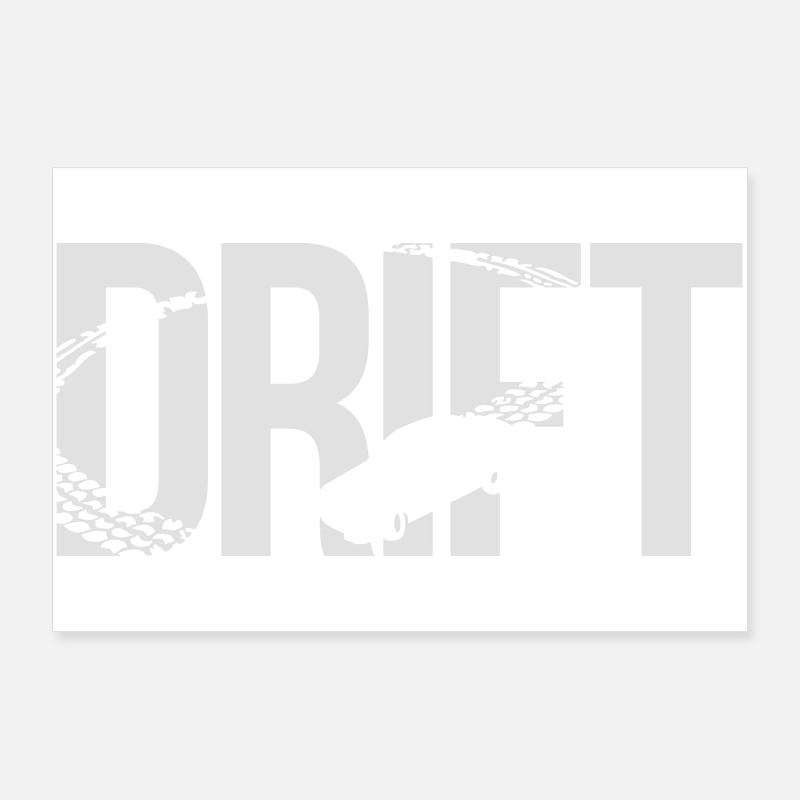 drift - Poster 90x60 cm - Weiß