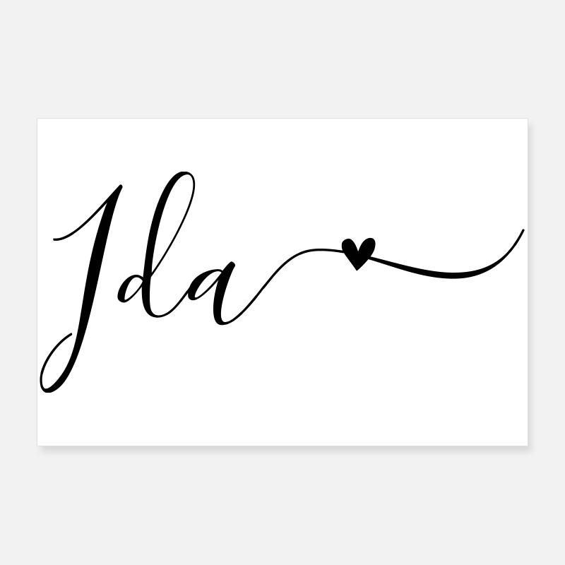 Ida Name First Name Decorative Poster 36" x 24" (90x60 cm)