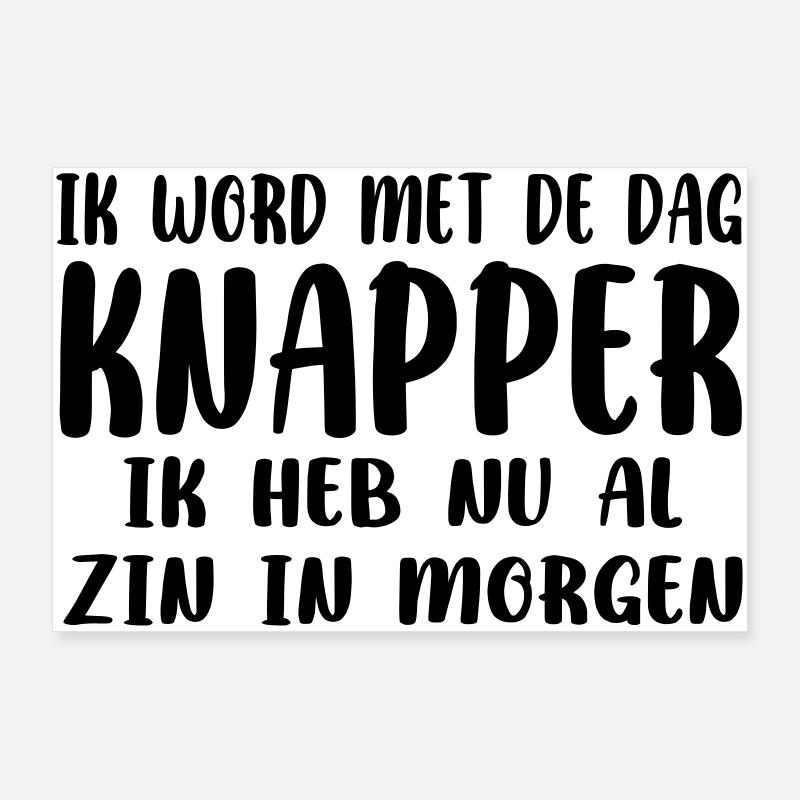 Je deviens de plus en plus beau. Hâte à demain # Poster 90 x 60 cm