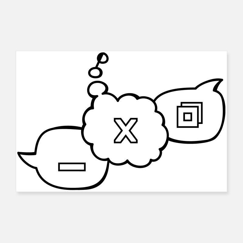 Computer speech bubbles Poster 36" x 24" (90x60 cm)
