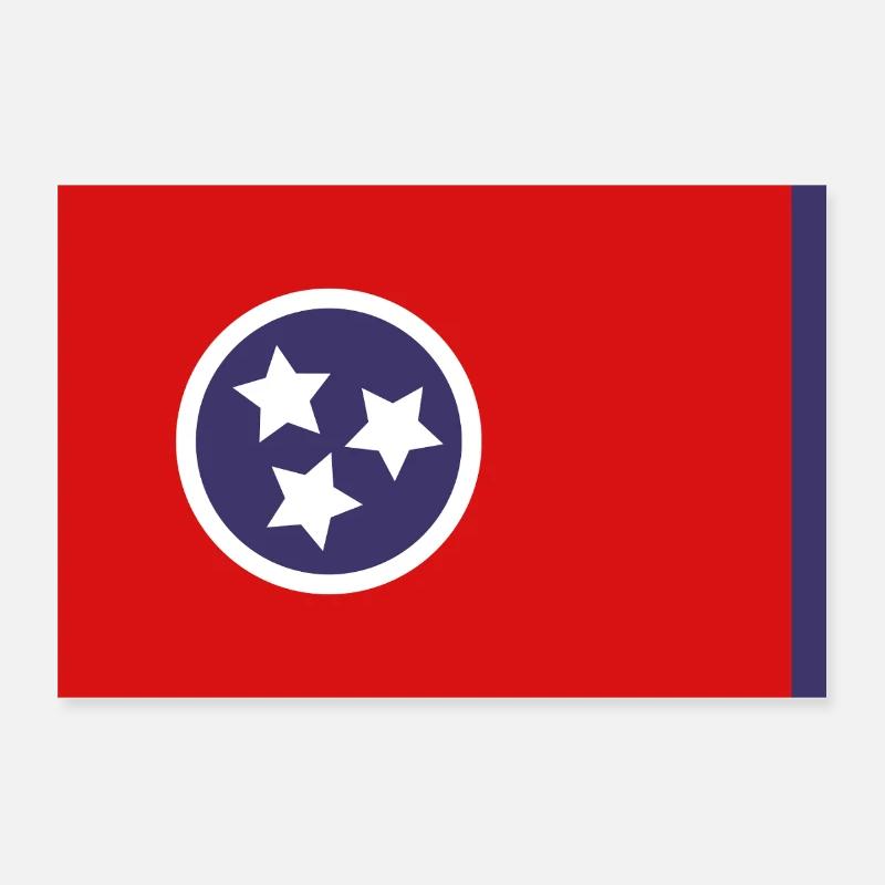 Tennessee flag Poster 12" x 8" (30x20 cm)