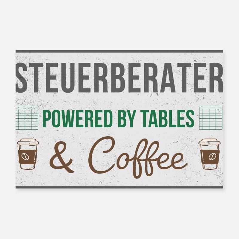 Tax Advisors: Tables & Coffee Poster 12" x 8" (30x20 cm)